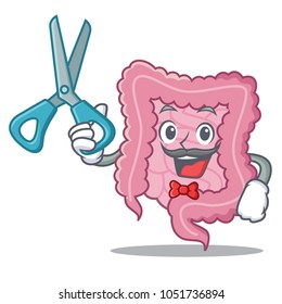 Barber intestine character cartoon style