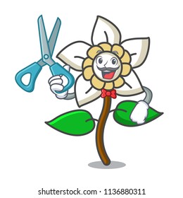 Barber jasmine flower character cartoon