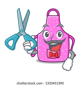 Barber kitchen apron isolated the with cartoon