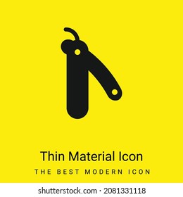 Barber Knife minimal bright yellow material icon