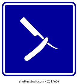 barber knife sign