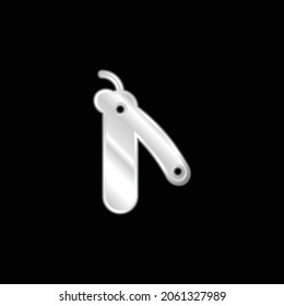 Icono metálico plateado de Barber Knife