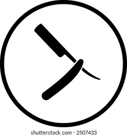 barber knife symbol