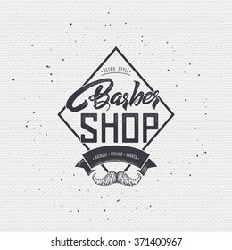 Barber label sticker badge hand-lettering, can be used to design signage brochures presentations