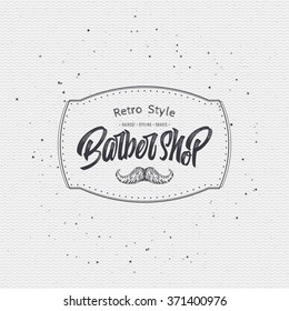Barber label sticker badge hand-lettering, can be used to design signage brochures presentations