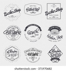 Similar Images, Stock Photos & Vectors of Barber label sticker badge ...