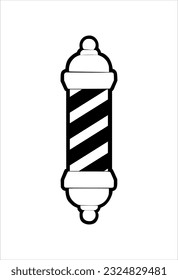 barber lamp illustration icon outline design, barber lamp black and white icon, barber logo, logo for cool barbers