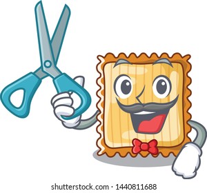 Barber lasagne is put on character pan