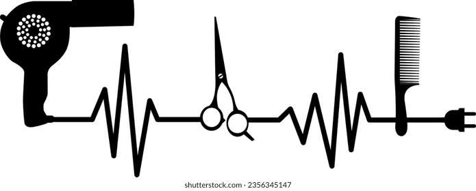 Barber Life Barber Tools Digital EPs Vector graphics File