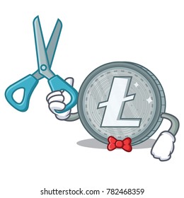 Barber Litecoin character cartoon style