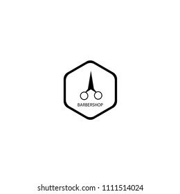 Barber Logo. Barbershop Logo Vector Illustration. Scissor Logo. modern logo 