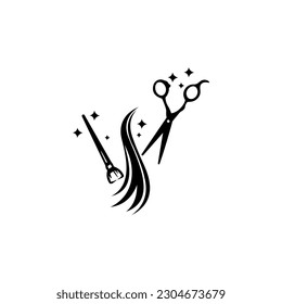 Barber logo design. Barbershop emblem. Hair cutting service.