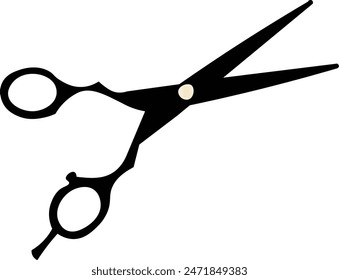 Barber logo design. Barbershop emblem. Hair cutting service. Beard shave service. Manly Salon logo template . scissors logo scissors vector