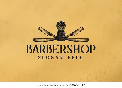barber logo design inspiration vector illustration