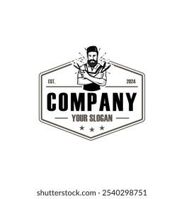 barber logo , barber man logo