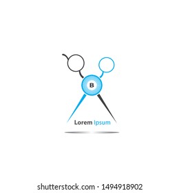 Barber logo with modern design concept, flat icon template. vector illustration