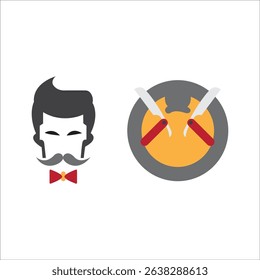 Barber Man Character Vector Icon Set