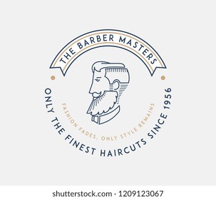 The barber masters is a vector illustration about style