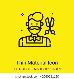 Barber minimal bright yellow material icon