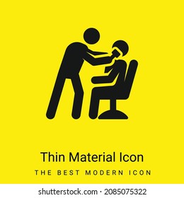 Barber minimal bright yellow material icon