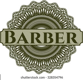 Barber money style rosette