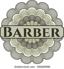 Barber money style rosette
