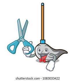 Barber mop character cartoon style
