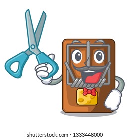 Barber mousetrap in the a character shape