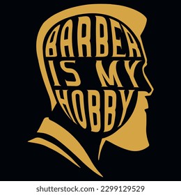 Barber is my hobby tshirt design vector deisgn