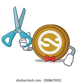 Barber Nxt coin character cartoon