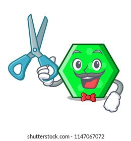 Barber octagon character cartoon style