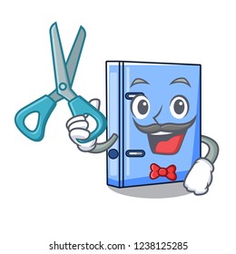 Barber office binder with on metal cartoon