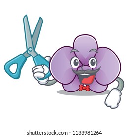 Barber orchid flower character cartoon