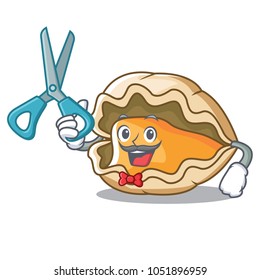 Barber oyster character cartoon style