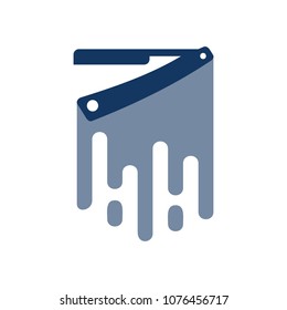 Barber Paint Logo Icon Design