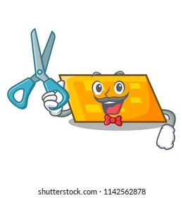 Barber parallelogram character cartoon style