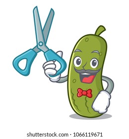 Barber pickle character cartoon style