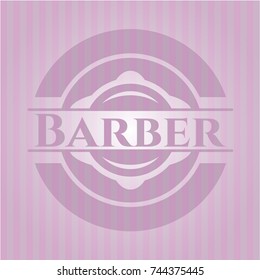 Barber pink emblem. Vintage.