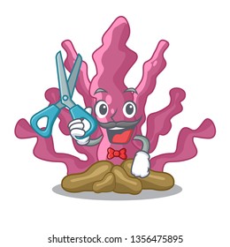 Barber pink seaweed in the character shape