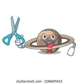 Barber Pluto saturn isolated in with mascot