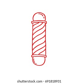barber pole doodle icon