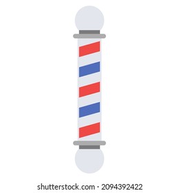 barber pole flat clipart vector illustration