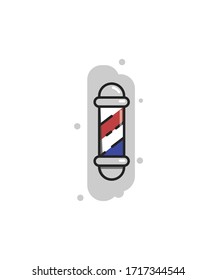 Icono de diseño plano de los postes de barbero