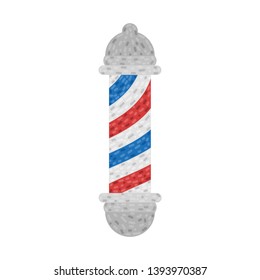 Barber pole flat icon, barbershop sign isolated on white background