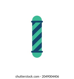 Barber Pole Flat Icon Two-tone Color - Barbershop Icon Design Vector Illustration.