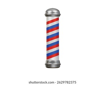 barber pole icon 3d illustration render
