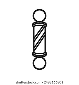 barber pole icon Black line art vector