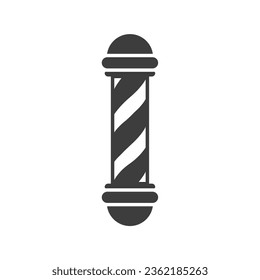 barber pole icon of glyph style design vector template