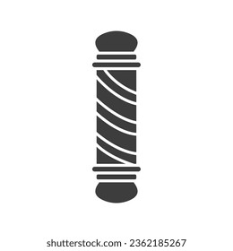 barber pole icon of glyph style design vector template