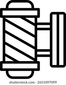 ícone de polo de barbeiro projeto de ilustração com contorno, isso não é feito a partir de qualquer geração de IA